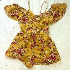 Target- yellow floral romper